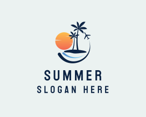 Travel Island Resort logo design