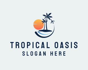 Island - Travel Island Resort logo design