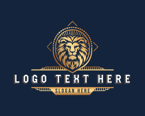 Noble - Lion Shield Crest logo design