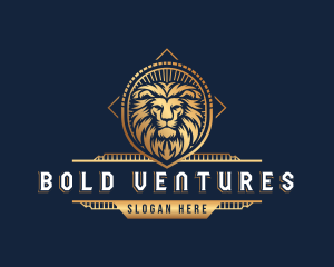 Lion Shield Crest logo design