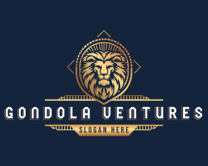 Lion Shield Crest logo design