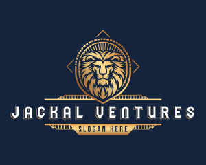 Lion Shield Crest logo design