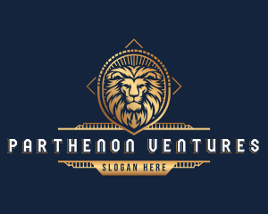 Lion Shield Crest logo design