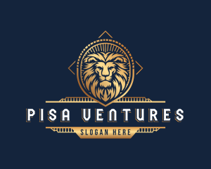 Lion Shield Crest logo design