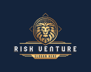 Lion Shield Crest logo design