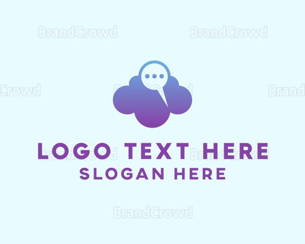 Digital Message Cloud Logo