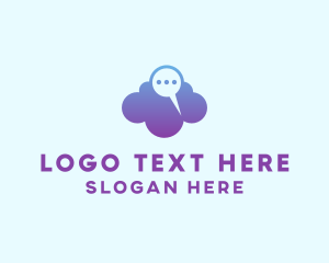 Communication - Digital Message Cloud logo design