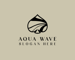 Spade Wave Poker logo design