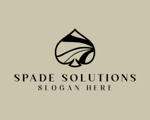 Spade Wave Poker logo design