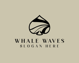 Spade Wave Poker logo design