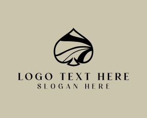 Elegant - Spade Wave Poker logo design