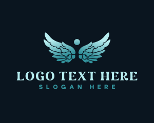 Healing - Angel Wings Healing logo design