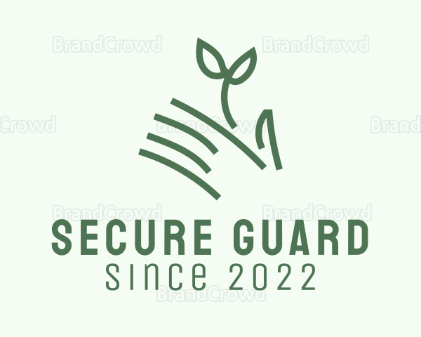 Hand Seedling Gardening Logo