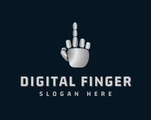 Finger - Robotic Cyborg Finger logo design