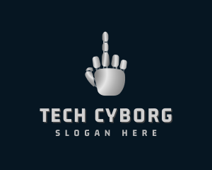 Cyborg - Robotic Cyborg Finger logo design