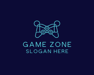 Blue Game Console Tech logo design