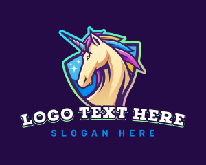 Equine - Unicorn Horse Gaming logo design