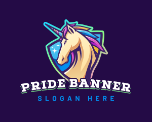 Unicorn Horse Gaming logo design