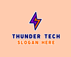 Lightning Thunder Bolt logo design