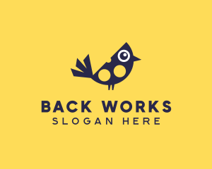 Cute Bird Nestling logo design