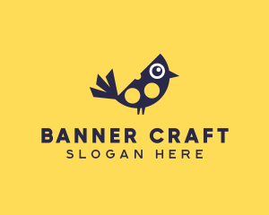 Cute Bird Nestling logo design