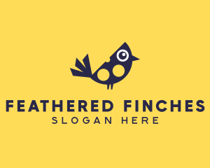 Cute Bird Nestling logo design