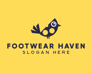 Cute Bird Nestling logo design