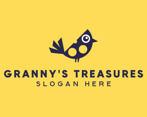 Cute Bird Nestling logo design