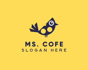 Cute Bird Nestling logo design