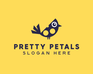 Cute Bird Nestling logo design