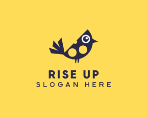 Cute Bird Nestling logo design