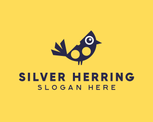 Cute Bird Nestling logo design