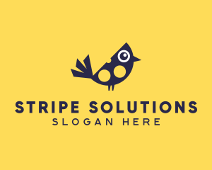 Cute Bird Nestling logo design