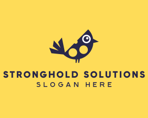 Cute Bird Nestling logo design