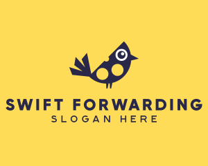 Cute Bird Nestling logo design