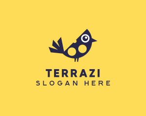 Cute Bird Nestling logo design