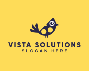 Cute Bird Nestling logo design