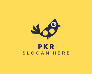 Cute Bird Nestling logo design