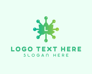 Symbol - Lotus Flower Virus logo design