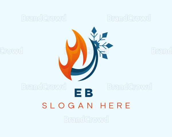 Cold Snow Flame Logo