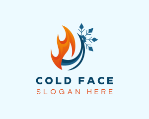 Cold Snow Flame logo design