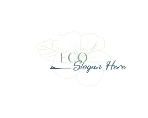 Hibiscus Flower Wordmark Logo