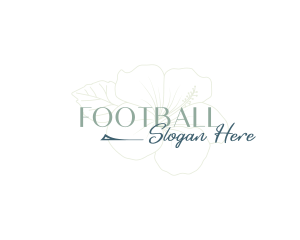 Hibiscus Flower Wordmark Logo