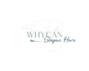 Hibiscus Flower Wordmark Logo