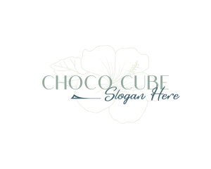Yoga - Hibiscus Flower Wordmark logo design