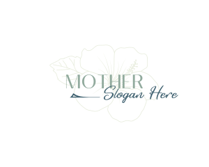 Aromatherapy - Hibiscus Flower Wordmark logo design