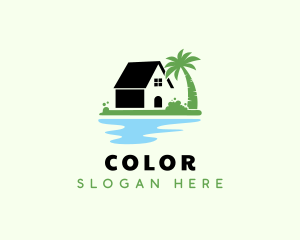 Tropical - Beach House Property logo design