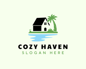 Lodging - Beach House Property logo design