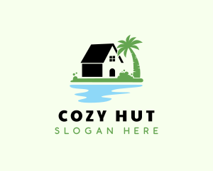 Hut - Beach House Property logo design