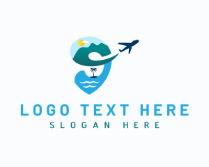 Plane - Island Travel Vacation logo design